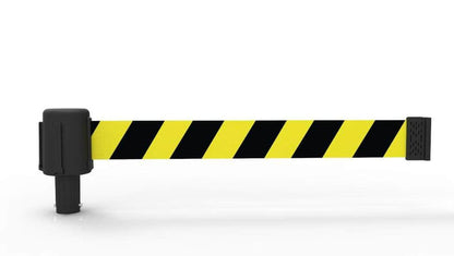YELLOW/BLACK DIAG STRIPE BANNER