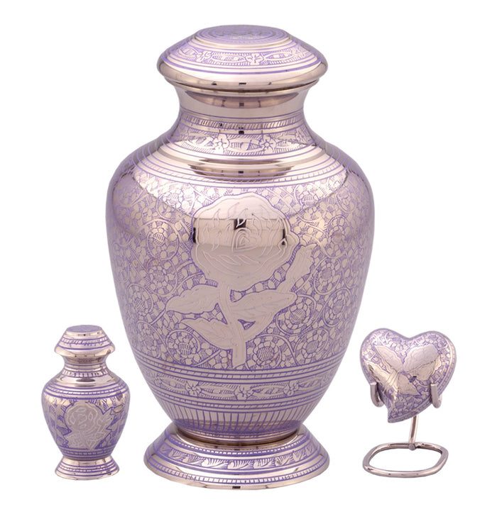 Sheen Series - Purple Rose Cremation Urn - IUET126PU