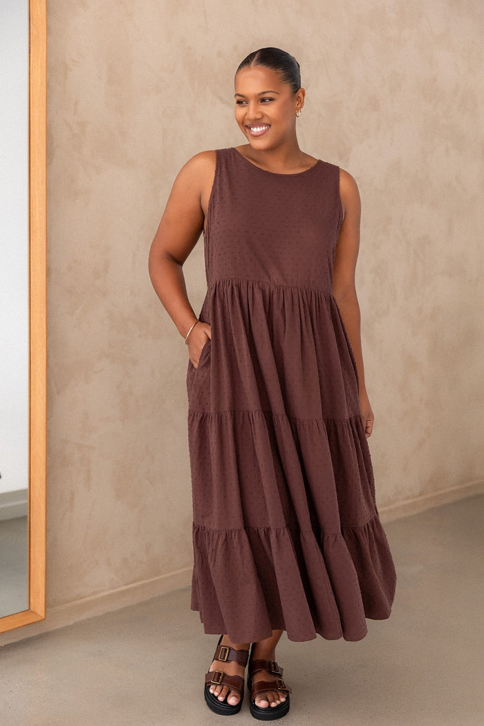 Siena Dress - Chocolate Chip