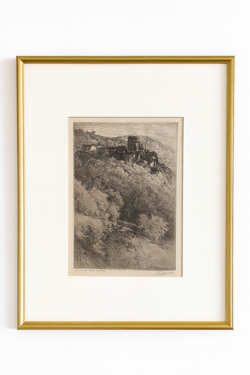 Signed Paul Geissler Antique Etching