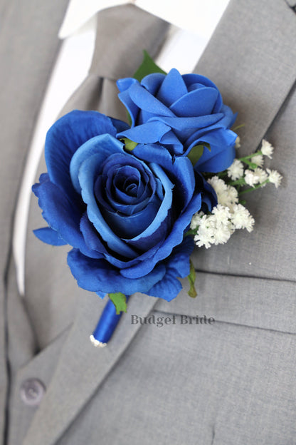 Silk Wedding Bouquet in Royal Blue - $58.50 | Alec Collection