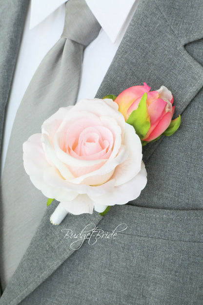 Silk Wedding Bouquet with Pink Peonies - $39.50 | Romance Collection