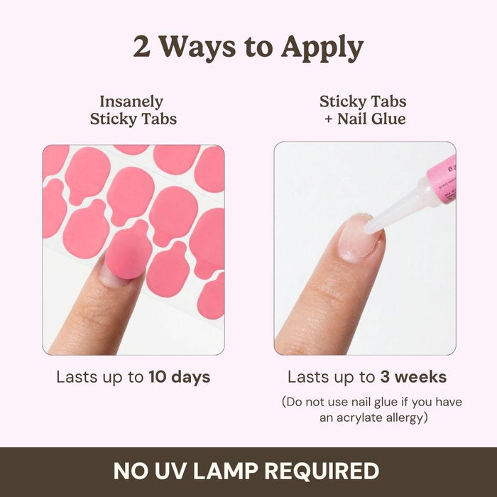 Get a salon gel manicure look with EyeCandys Silver Spotted Press-On Nails. Apply with sticky tabs for up to 10 days wear or use nail glue for up to 3 weeks of hold—no UV lamp needed.