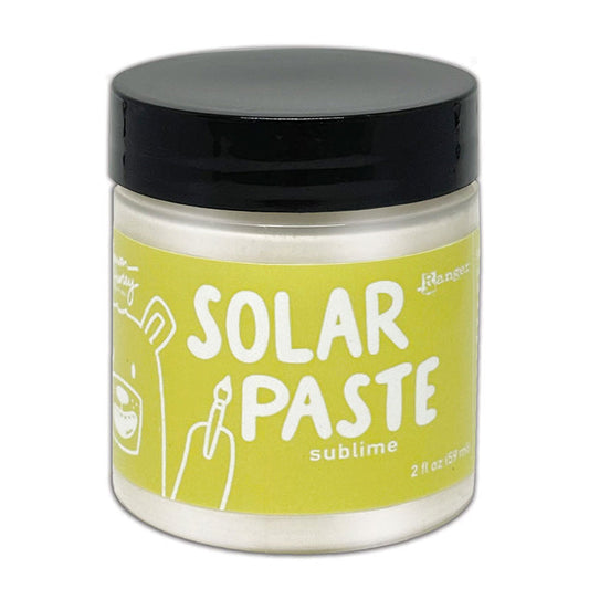 Simon Hurley  create. Solar Paste 2oz Sublime. A white paste with a metallic color shift. Available at Embellish Away located in Bowmanville Ontario Canada.