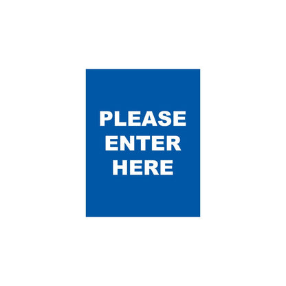 WHITE TEXT ON BLUE SIGN / 8.5 X 11 INCHES / 1:8 INCH