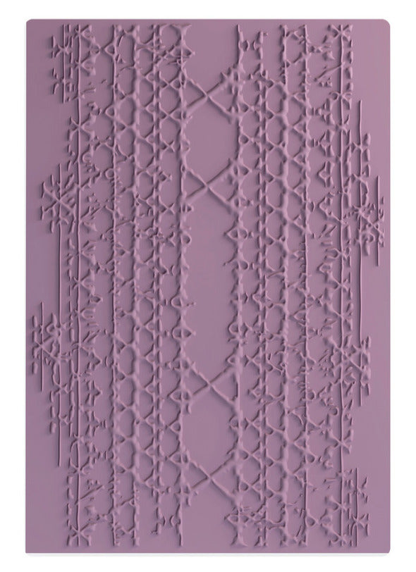 Sizzix - 3D Textured Impressions Embossing Folder - Magic Mesh. Designer Seth Apter. Available at Embellish Away located in Bowmanville Ontario Canada.