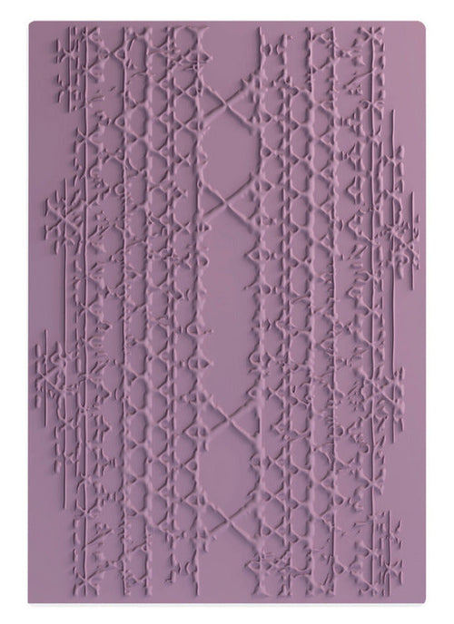 Sizzix - 3D Textured Impressions Embossing Folder - Magic Mesh. Designer Seth Apter. Available at Embellish Away located in Bowmanville Ontario Canada.
