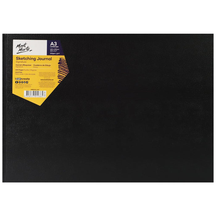 Sketching Journal Croc Finish Signature 150gsm A3 Landscape 100 Page