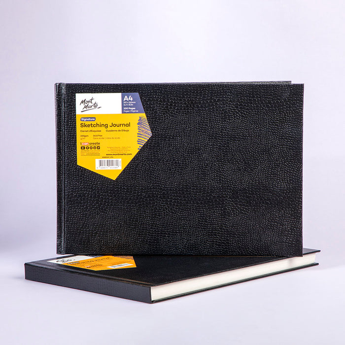 Sketching Journal Croc Finish Signature 150gsm A4 Landscape 100 Page