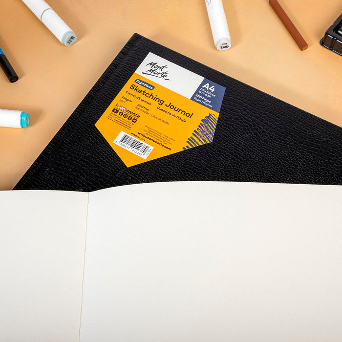 Sketching Journal Croc Finish Signature 150gsm A4 Landscape 100 Page