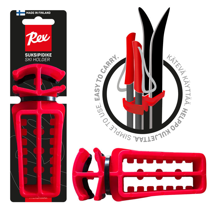 cross country ski and pole holder