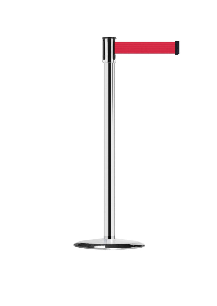 Slimline Tensabarrier Post, 7.5 Ft. Belt - Tensabarrier 890 - Crowd Control Warehouse