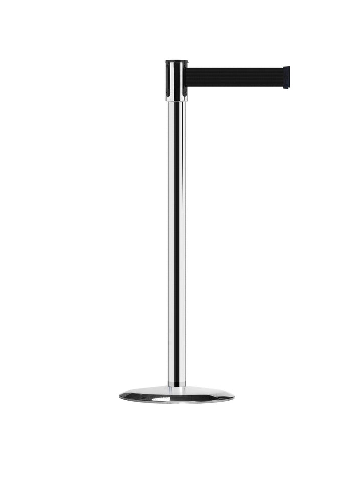 Slimline Tensabarrier Post, 7.5 Ft. Belt - Tensabarrier 890 - Crowd Control Warehouse