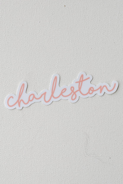 Small Charleston Script Sticker in blush