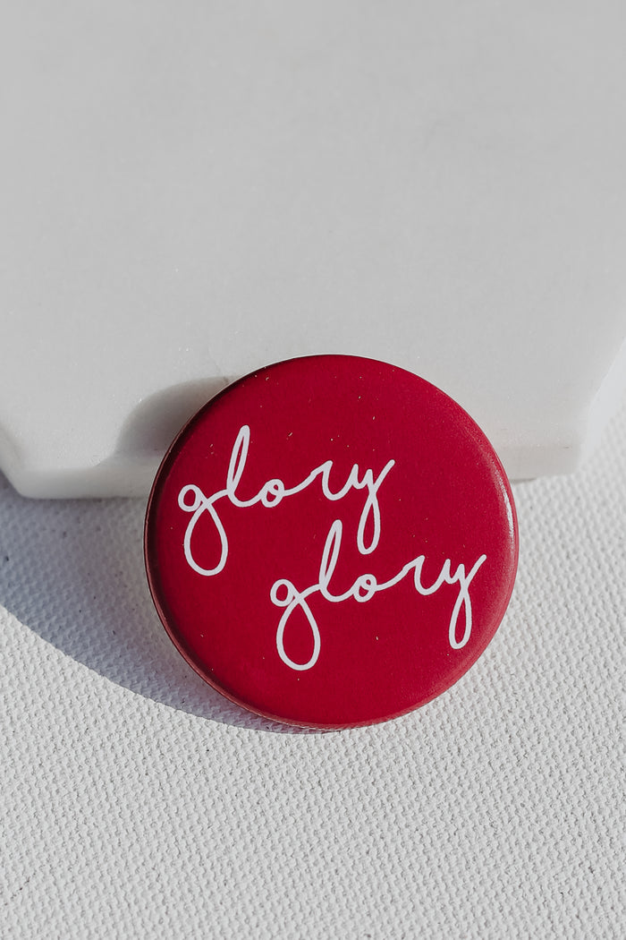 Red Glory Glory Button