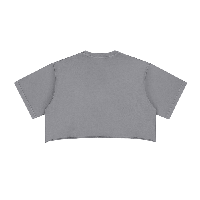 Snow Washed Raw Edge Crop Top
