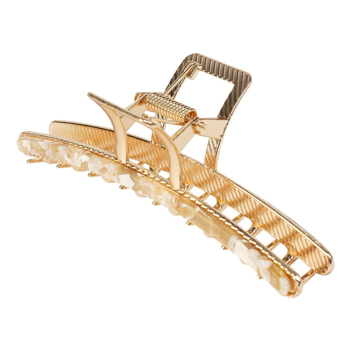 Sol Metal Marble Lines Claw Clip - ikatehouse