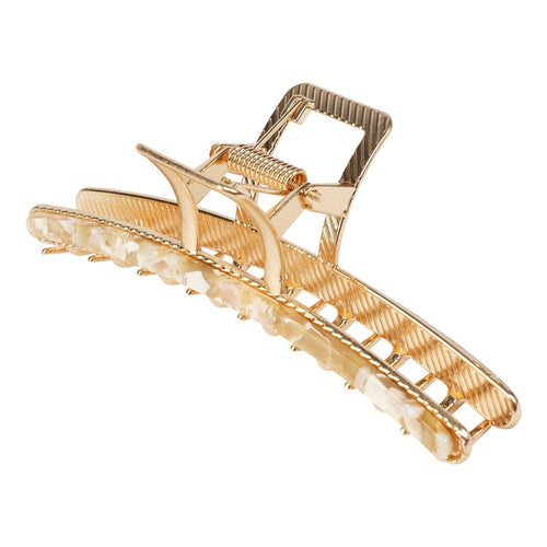 Sol Metal Marble Lines Claw Clip - ikatehouse
