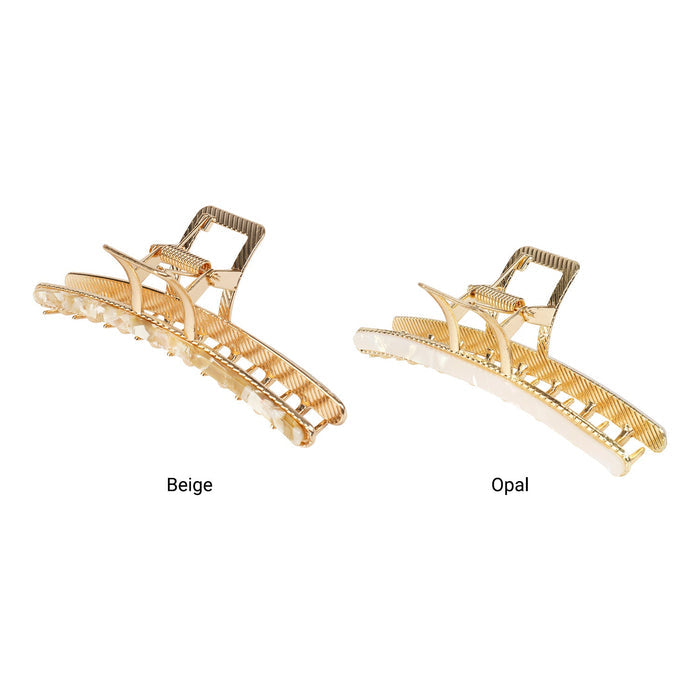 Sol Metal Marble Lines Claw Clip - ikatehouse
