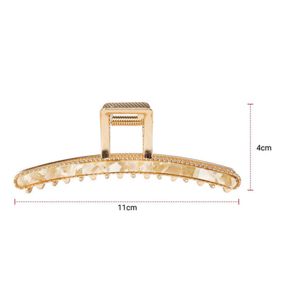 Sol Metal Marble Lines Claw Clip - ikatehouse