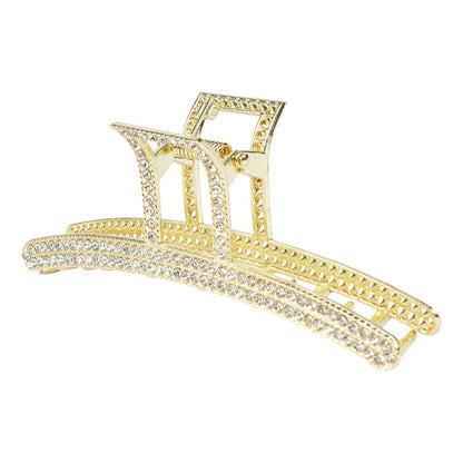 Sol Rhinestone Metal Lines Claw Clip - ikatehouse