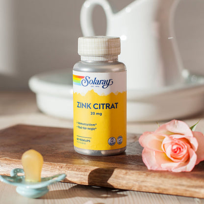 Solaray - Zink Citrat 20 mg - 60 kapsler