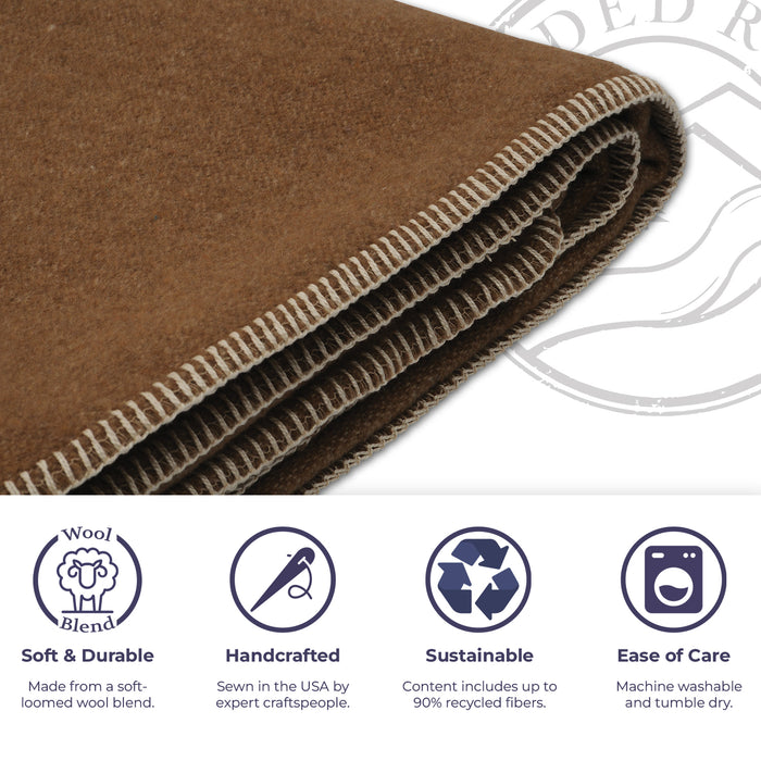 Solid Camel Throw