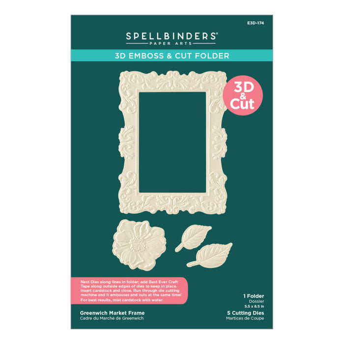 Spellbinders - 3D Embossing & Cut Folder - Greenwich Market Frame. Available at Embellish Away in Bowmanville Ontario Canada.