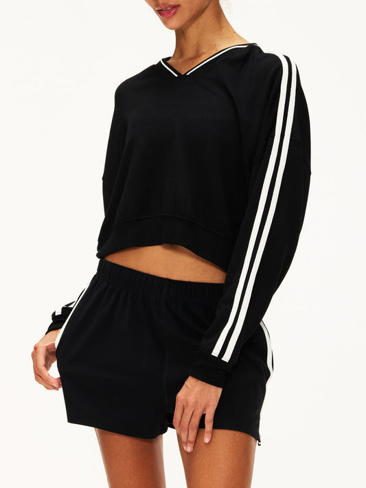 Splits59 Ellie Fleece V Neck Sweatshirt