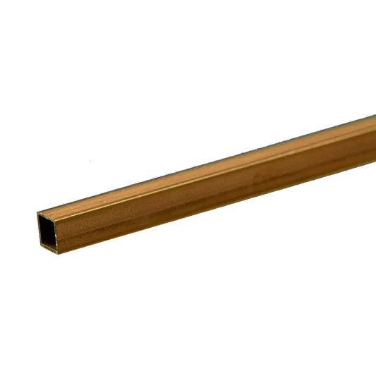 Square Brass Tube: 3/16" OD x 0.014" Wall x 12" Long (1 Piece) #8153