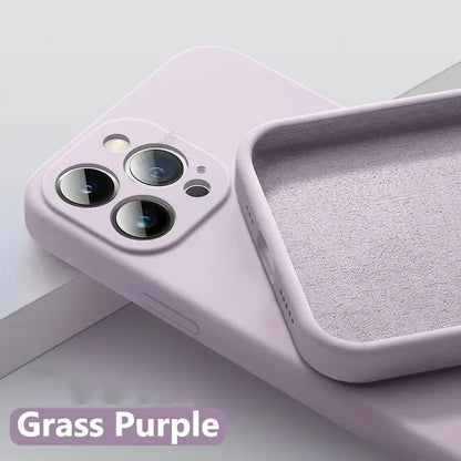 the case is made from a soft, light pink material