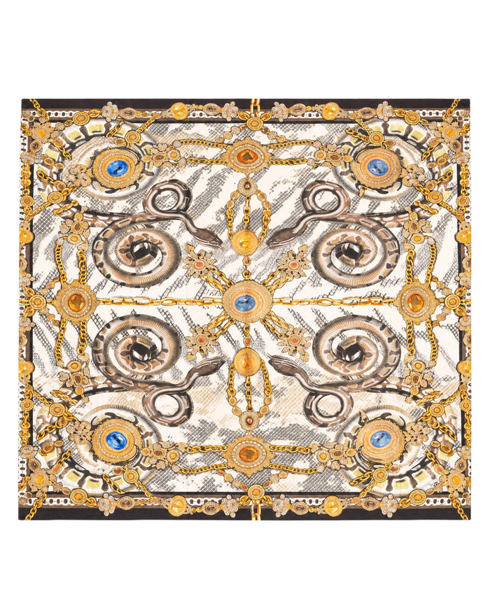 Outline image of Square Scarf - Tiger Chain