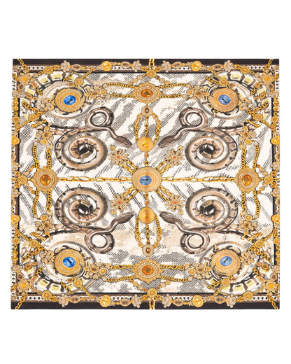 Outline image of Square Scarf - Tiger Chain