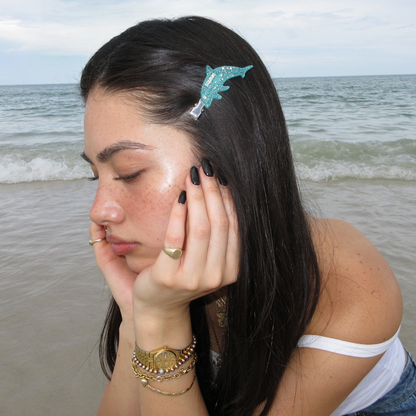 Squigs x Kylie Volkers Dolphin Creaseless Hair Clips