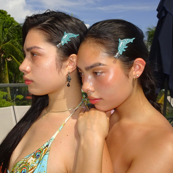 Squigs x Kylie Volkers Dolphin Creaseless Hair Clips