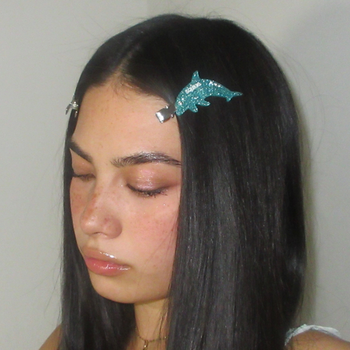 Squigs x Kylie Volkers Dolphin Creaseless Hair Clips