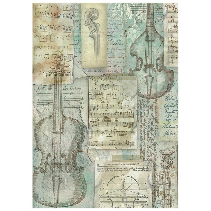 Stamperia - A6 Rice Paper Backgrounds Selection - 8/Sheets - Symphony. Available at Embellish Away located in Bowmanville Ontario Canada.