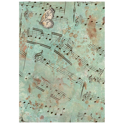 Stamperia - A6 Rice Paper Backgrounds Selection - 8/Sheets - Symphony. Available at Embellish Away located in Bowmanville Ontario Canada.