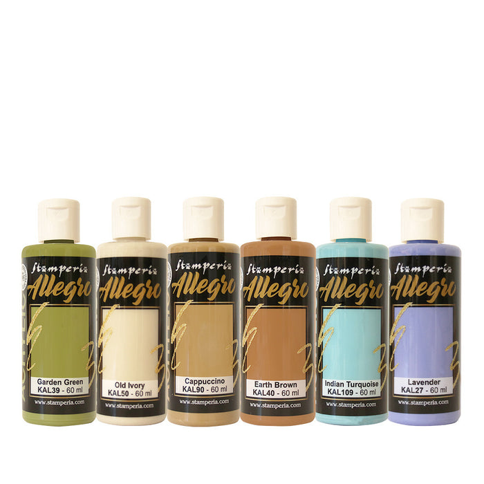 Stamperia - Allegro Paint Selection - Herbarium Silvae (6pc). Available at Embellish Away in Bowmanville Ontario Canada.