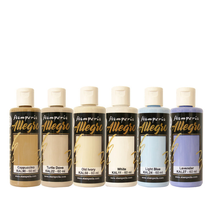 Stamperia - Allegro Paint Selection - Quiet Days (6pc). Available at Embellish Away in Bowmanville Ontario Canada.