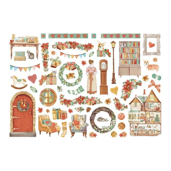 Stamperia - Cardstock Ephemera Adhesive Paper Cut Outs - All Around Christmas. While you need the perfect paper to start your project, you also need the perfect embellishment to finish your project! Available at Embellish Away located in Bowmanville Ontario Canada.