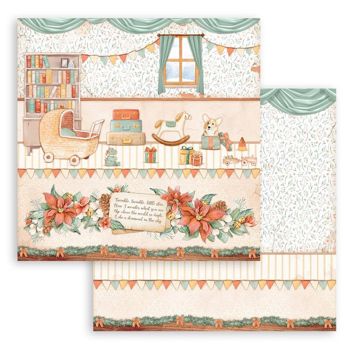 Stamperia - Double-Sided Paper Pad 8"X8" - 10/Pkg - All Around Christmas. Start your project off right with the perfect paper for scrapbook pages, greeting cards, bookmarks, gift cards, mixed media and much more! Available at Embellish Away located in Bowmanville Ontario Canada.
