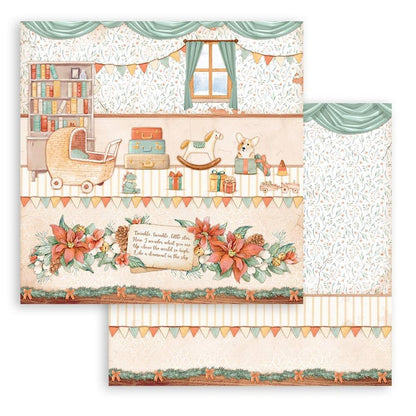 Stamperia - Double-Sided Paper Pad 8"X8" - 10/Pkg - All Around Christmas. Start your project off right with the perfect paper for scrapbook pages, greeting cards, bookmarks, gift cards, mixed media and much more! Available at Embellish Away located in Bowmanville Ontario Canada.