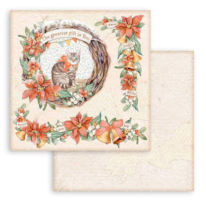 Stamperia - Double-Sided Paper Pad 8"X8" - 10/Pkg - All Around Christmas. Start your project off right with the perfect paper for scrapbook pages, greeting cards, bookmarks, gift cards, mixed media and much more! Available at Embellish Away located in Bowmanville Ontario Canada.