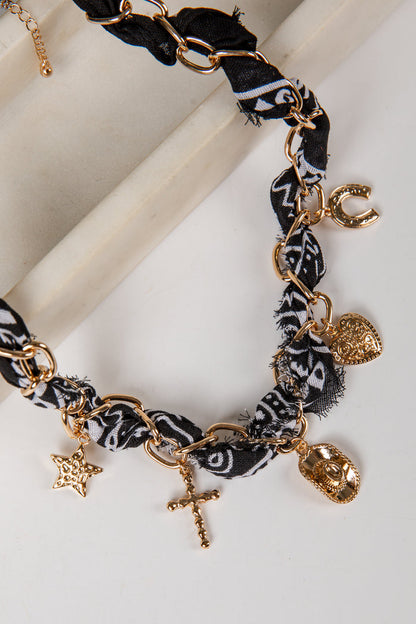 gold charm necklace