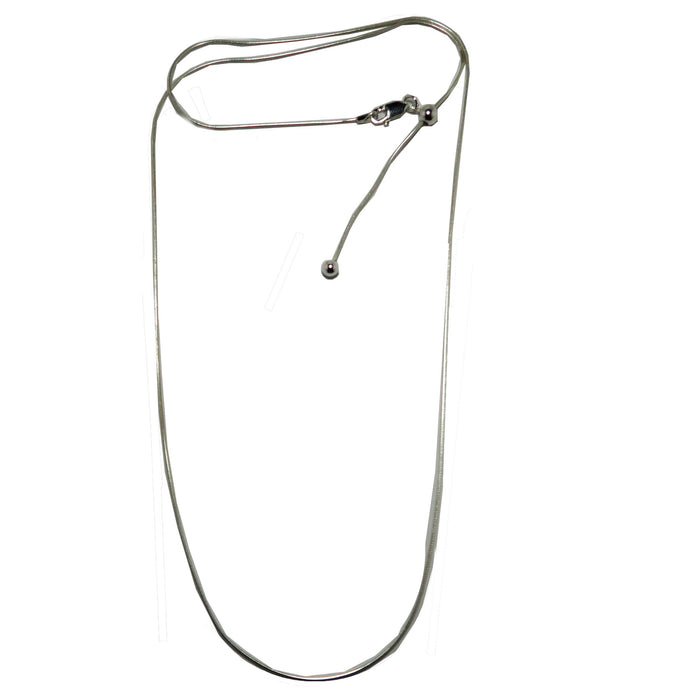 Sterling Silver Chain Necklace Luxe Silky Snake Adjustable