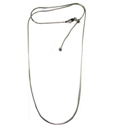 Sterling Silver Chain Necklace Luxe Silky Snake Adjustable