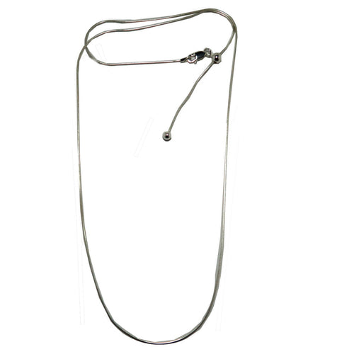 Sterling Silver Chain Necklace Luxe Silky Snake Adjustable