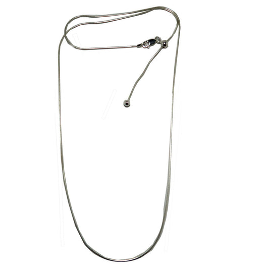 Sterling Silver Chain Necklace Luxe Silky Snake Adjustable