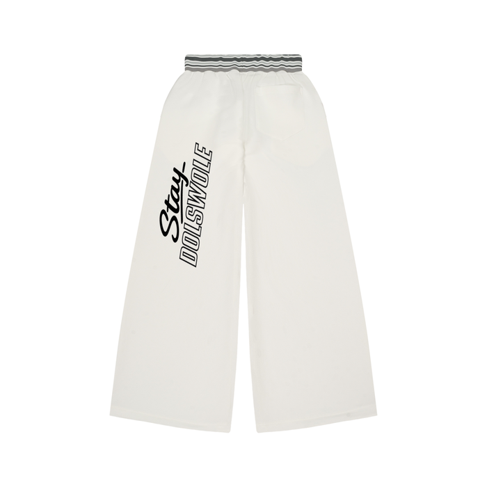 Striped Waist Wide Leg Pants